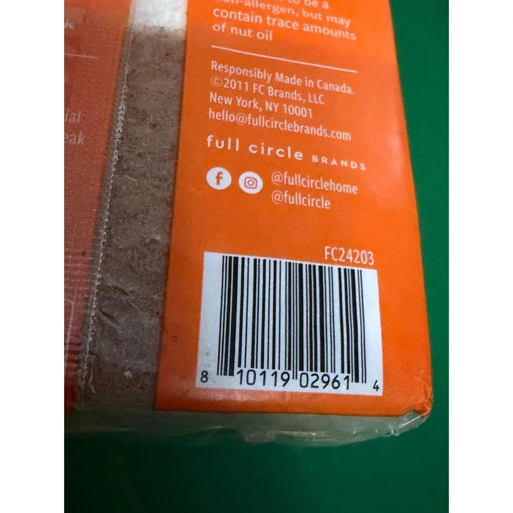 Full Circle In A Nutshell Walnut Scrubber Sponges 6 Pack FC24203‎ Eco Friendly